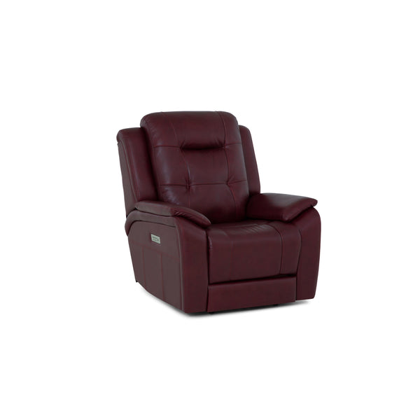 Palliser Valour Power Leather Match Recliner with Wall Recline 41024-L9-GRADE100-GARNET IMAGE 1