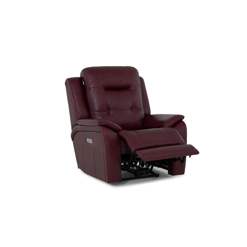 Palliser Valour Power Leather Match Recliner with Wall Recline 41024-L9-GRADE100-GARNET IMAGE 2