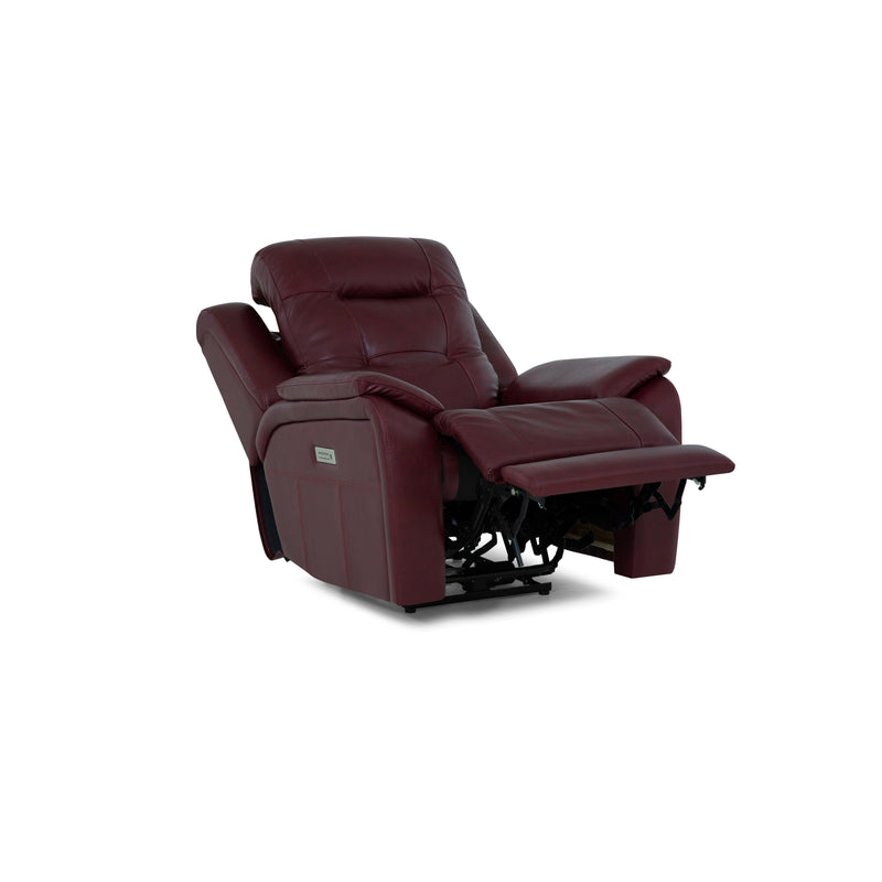 Palliser Valour Power Leather Match Recliner with Wall Recline 41024-L9-GRADE100-GARNET IMAGE 3