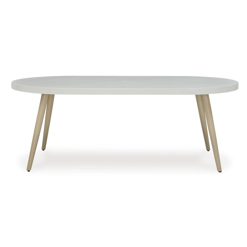 Signature Design by Ashley Seton Creek P798-625 Oval Dining Table with Umbrella Option IMAGE 2