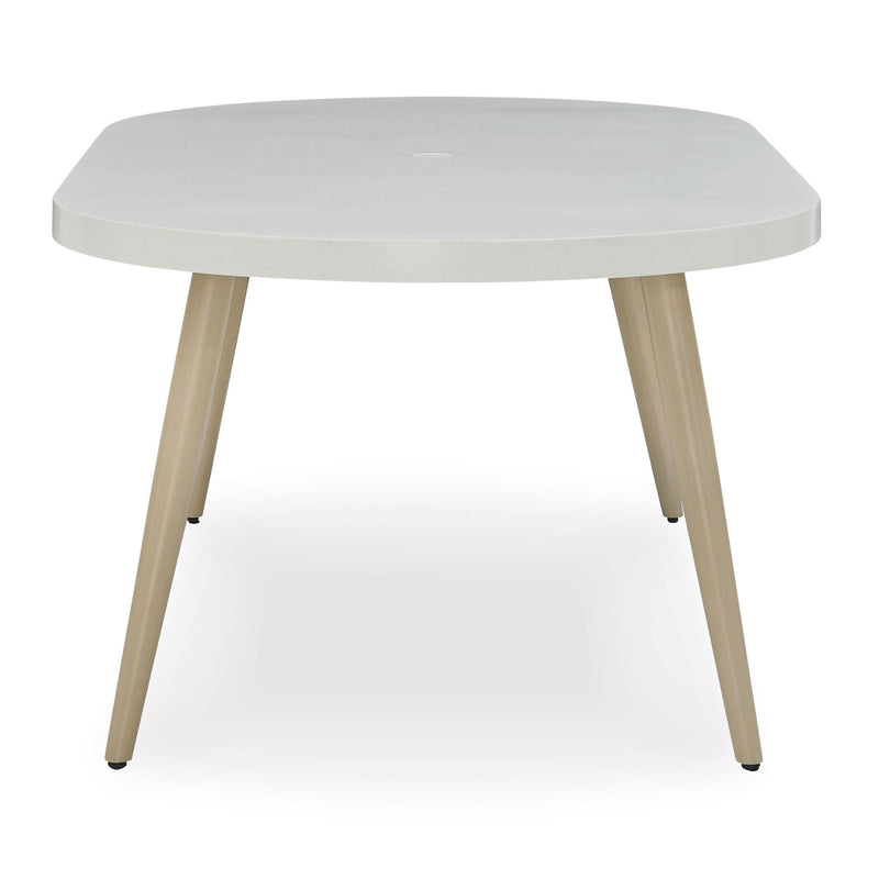 Signature Design by Ashley Seton Creek P798-625 Oval Dining Table with Umbrella Option IMAGE 3