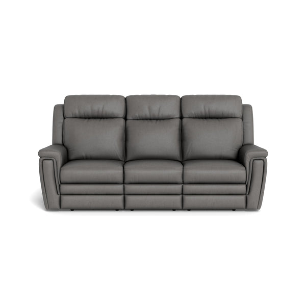 Palliser Asher Power Reclining Leather Match Sofa 41065-L6-BALI-RAINSTORM-MATCH IMAGE 1