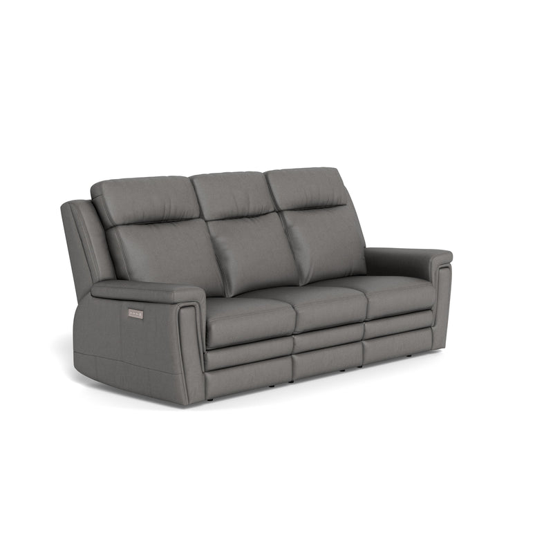 Palliser Asher Power Reclining Leather Match Sofa 41065-L6-BALI-RAINSTORM-MATCH IMAGE 3