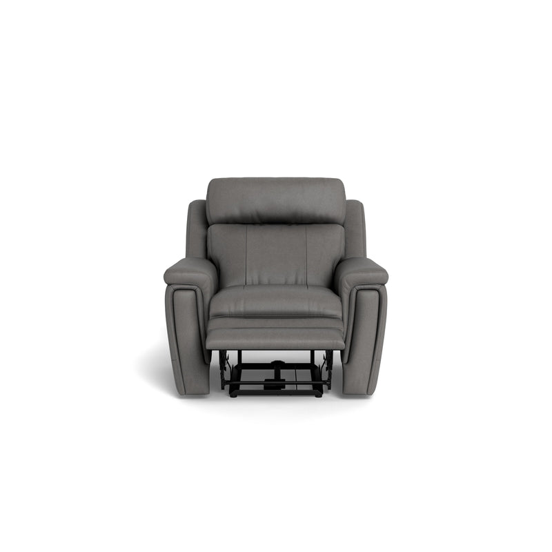 Palliser Asher Power Leather Match Recliner with Wall Recline 41065-L9-BALI-RAINSTORM-MATCH IMAGE 2