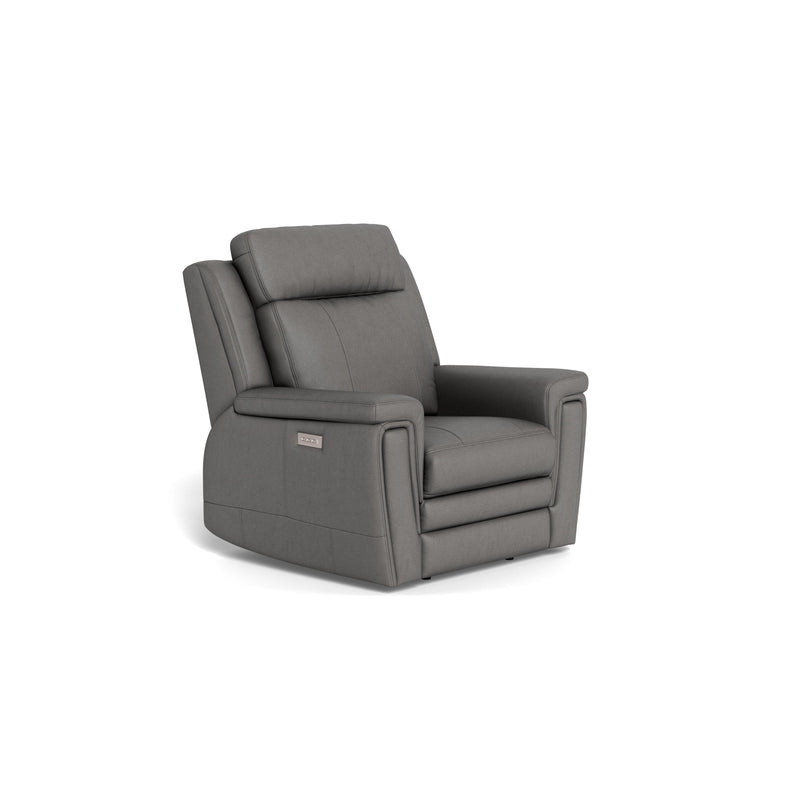 Palliser Asher Power Leather Match Recliner with Wall Recline 41065-L9-BALI-RAINSTORM-MATCH IMAGE 3