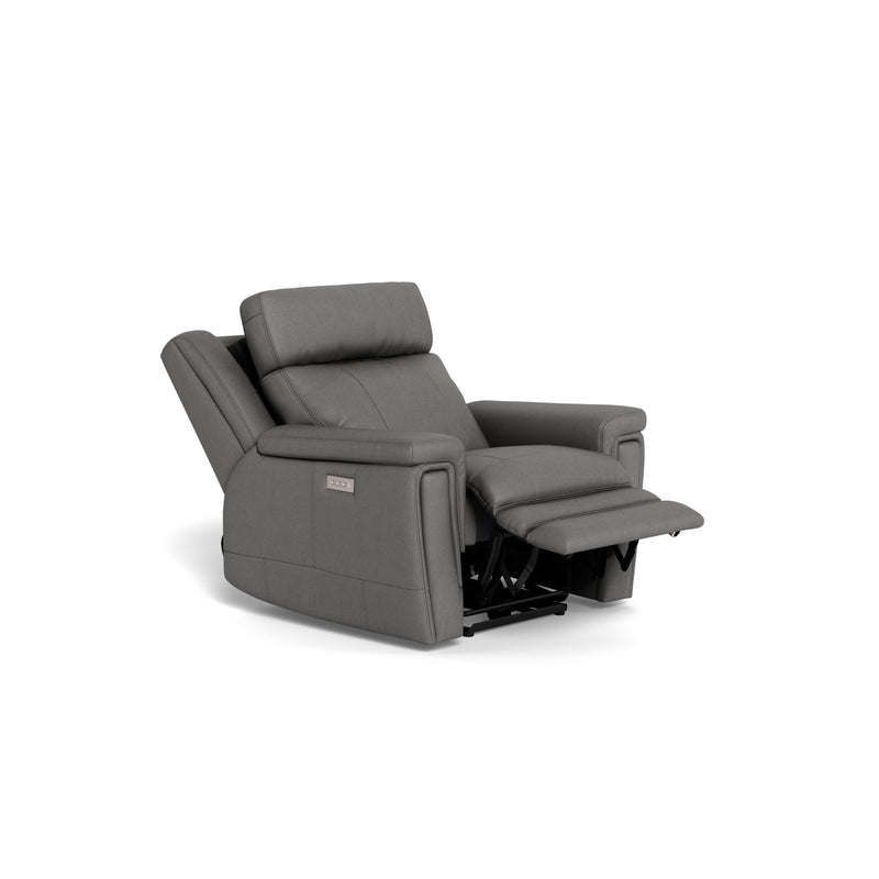 Palliser Asher Power Leather Match Recliner with Wall Recline 41065-L9-BALI-RAINSTORM-MATCH IMAGE 4