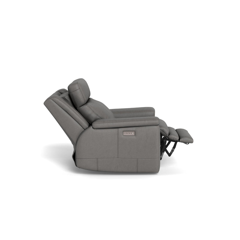 Palliser Asher Power Leather Match Recliner with Wall Recline 41065-L9-BALI-RAINSTORM-MATCH IMAGE 6