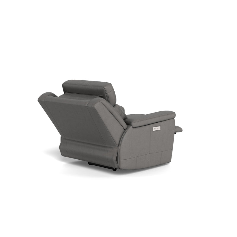 Palliser Asher Power Leather Match Recliner with Wall Recline 41065-L9-BALI-RAINSTORM-MATCH IMAGE 8