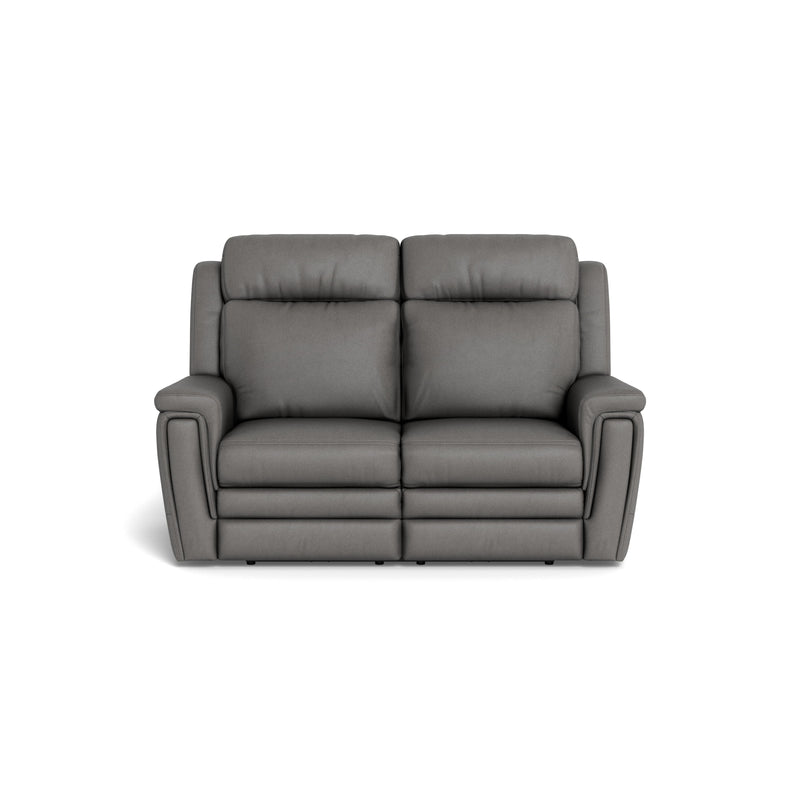 Palliser Asher Power Reclining Leather Match Loveseat 41065-L7-BALI-RAINSTORM-MATCH IMAGE 1