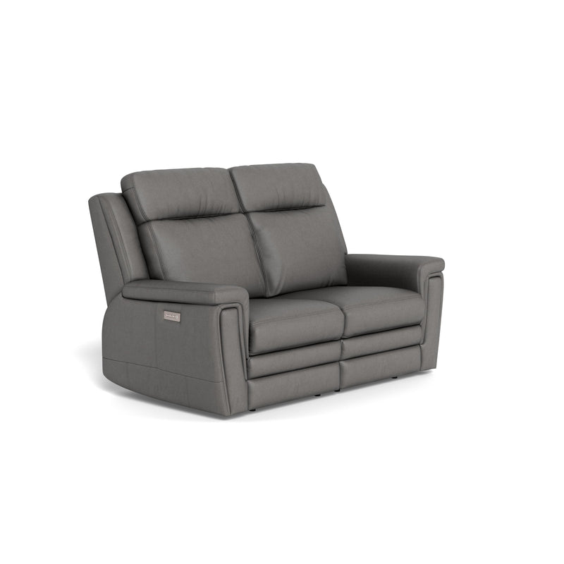 Palliser Asher Power Reclining Leather Match Loveseat 41065-L7-BALI-RAINSTORM-MATCH IMAGE 3