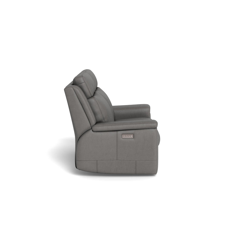 Palliser Asher Power Reclining Leather Match Loveseat 41065-L7-BALI-RAINSTORM-MATCH IMAGE 5