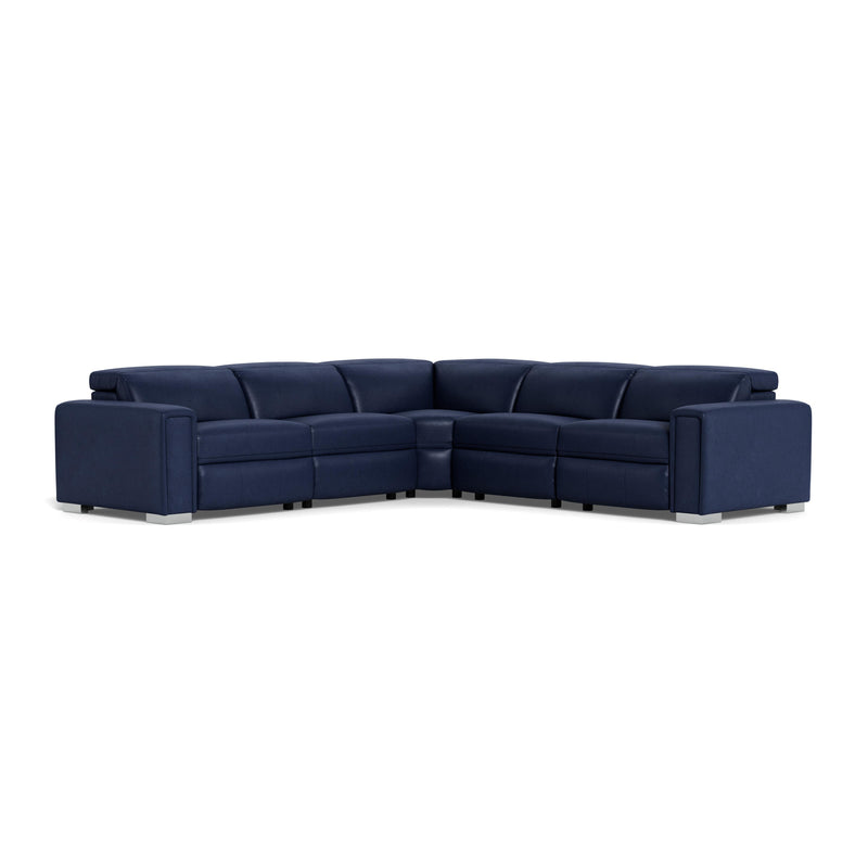 Palliser Titan Power Reclining Leather Match 5 pc Sectional 44004-6P/44004-70/44004-9A/44004-70/44004-7P-VALENCIA-SAPPHIRE-MATCH IMAGE 1