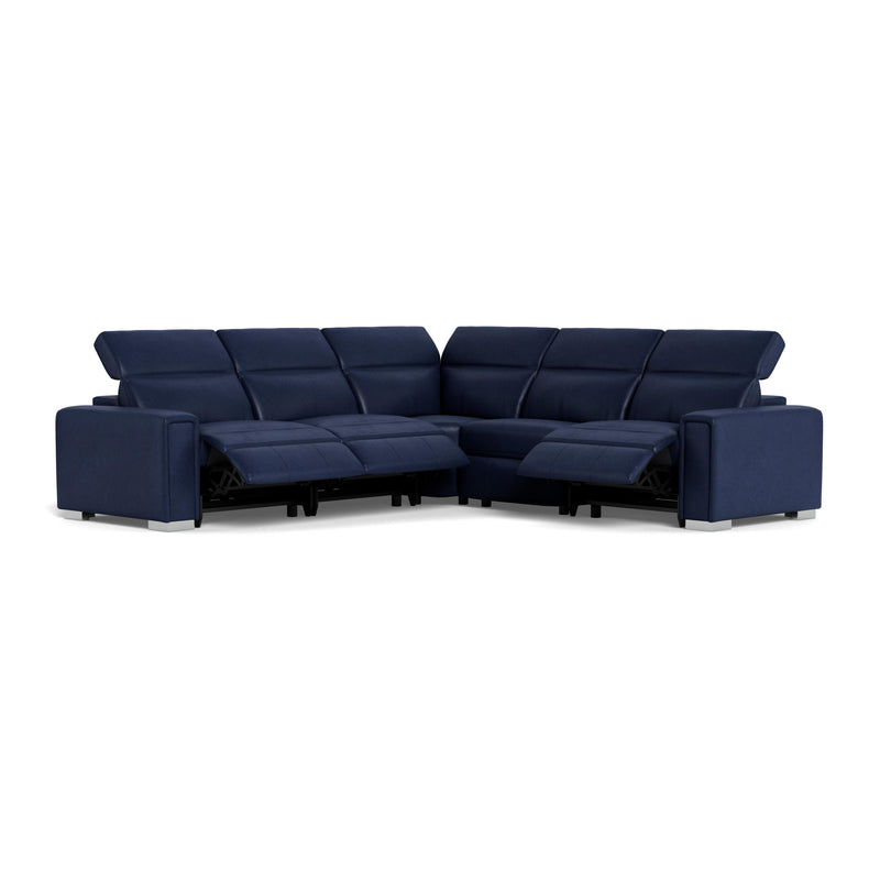 Palliser Titan Power Reclining Leather Match 5 pc Sectional 44004-6P/44004-70/44004-9A/44004-70/44004-7P-VALENCIA-SAPPHIRE-MATCH IMAGE 2