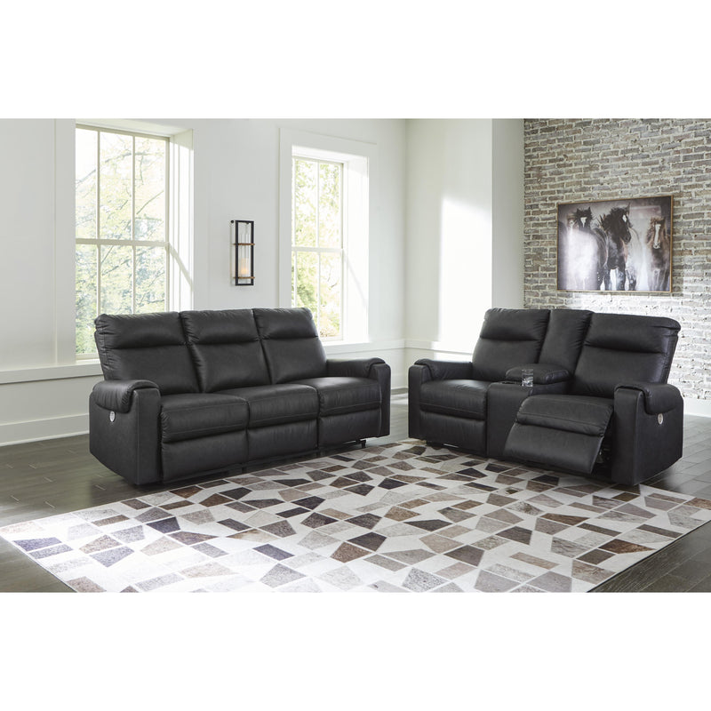 Signature Design by Ashley Axtellton Power Reclining Leather Look Sofa 3410587C IMAGE 10