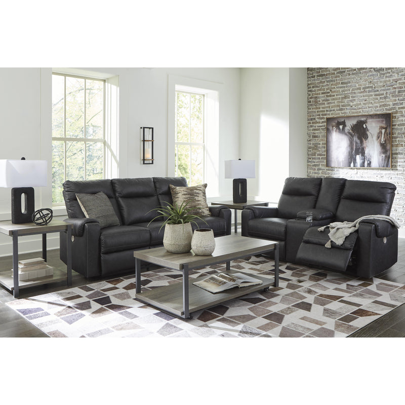 Signature Design by Ashley Axtellton Power Reclining Leather Look Sofa 3410587C IMAGE 12