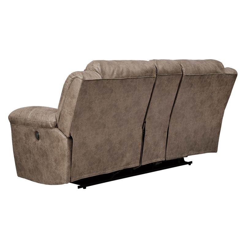 Signature Design by Ashley Stoneland Power Reclining Leather Look Loveseat with Console 3990596C IMAGE 3