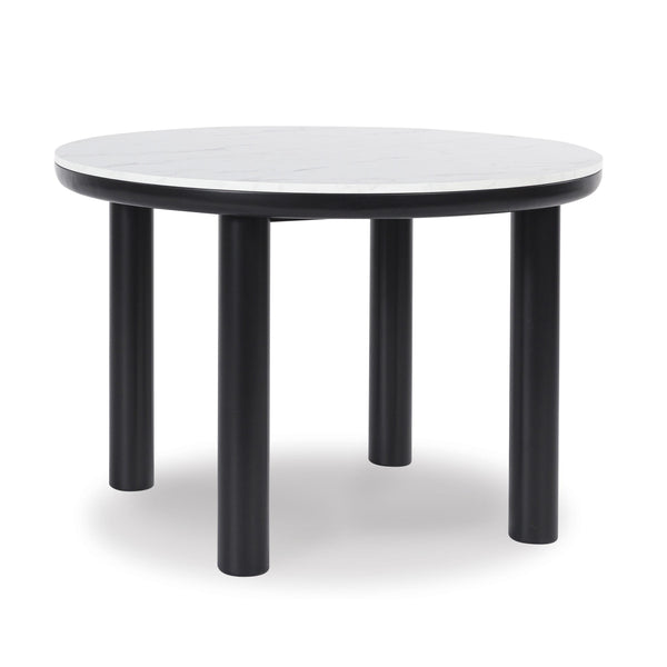 Signature Design by Ashley Round Xandrum Dining Table with Faux Marble Top D429-15 IMAGE 1