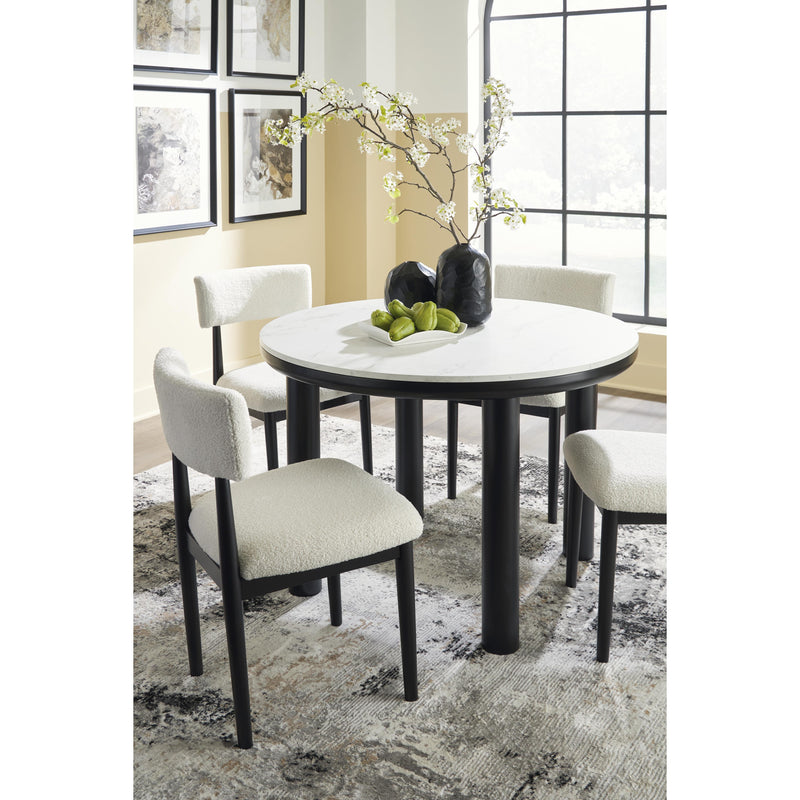 Signature Design by Ashley Round Xandrum Dining Table with Faux Marble Top D429-15 IMAGE 6