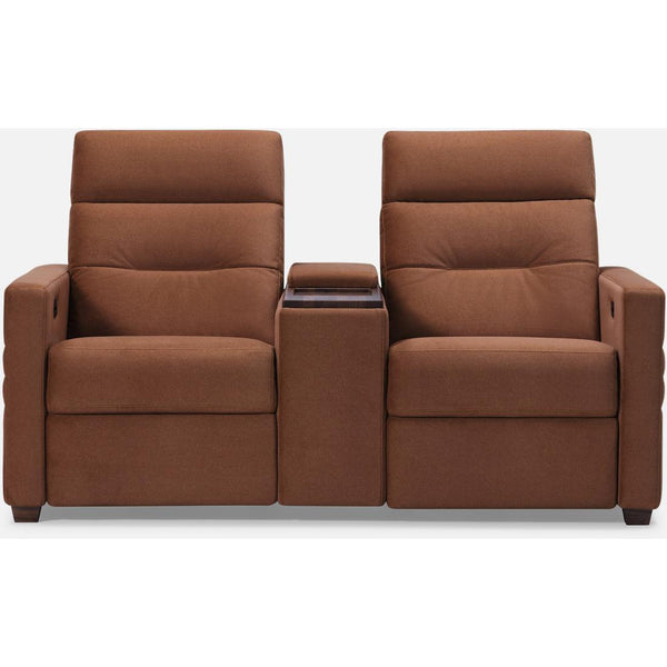 Palliser Reece Reclining Fabric and Leather Loveseat 40109 L8 Reece Power Recline Loveseat IMAGE 1