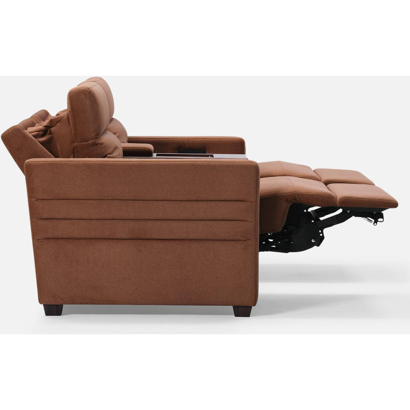 Palliser Reece Reclining Fabric and Leather Loveseat 40109 L8 Reece Power Recline Loveseat IMAGE 5