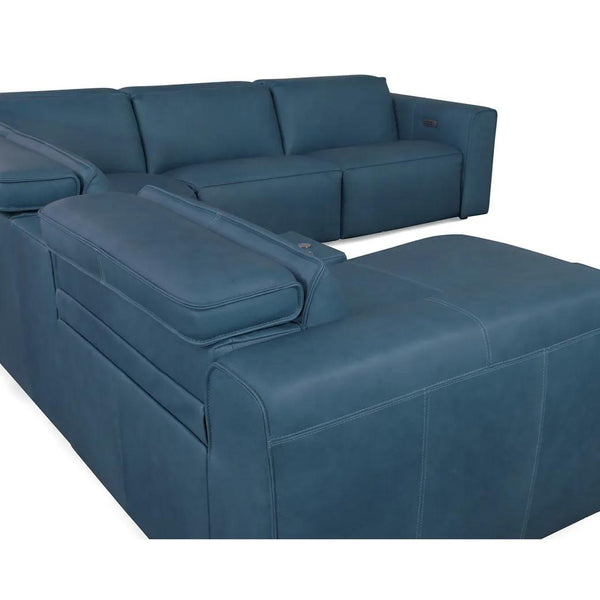 Palliser Colton Power Reclining Fabric and Leather 3 pc Sectional Colton 44007-6P/C4/70 3 pc Sectional Power Recliner & Headrest IMAGE 1