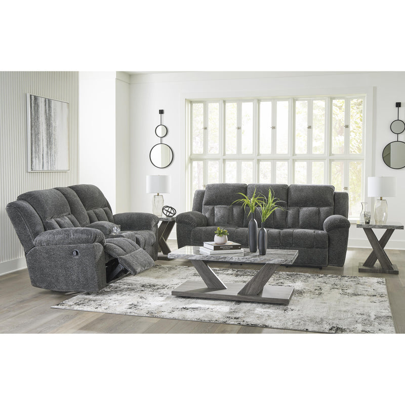 Signature Design by Ashley Frohn Reclining Fabric Loveseat with Console 3740694C IMAGE 11