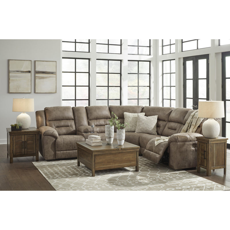 Signature Design by Ashley Ravenel Power Reclining Leather Look 3 pc Sectional 8310601C/8310677C/8310675C IMAGE 5