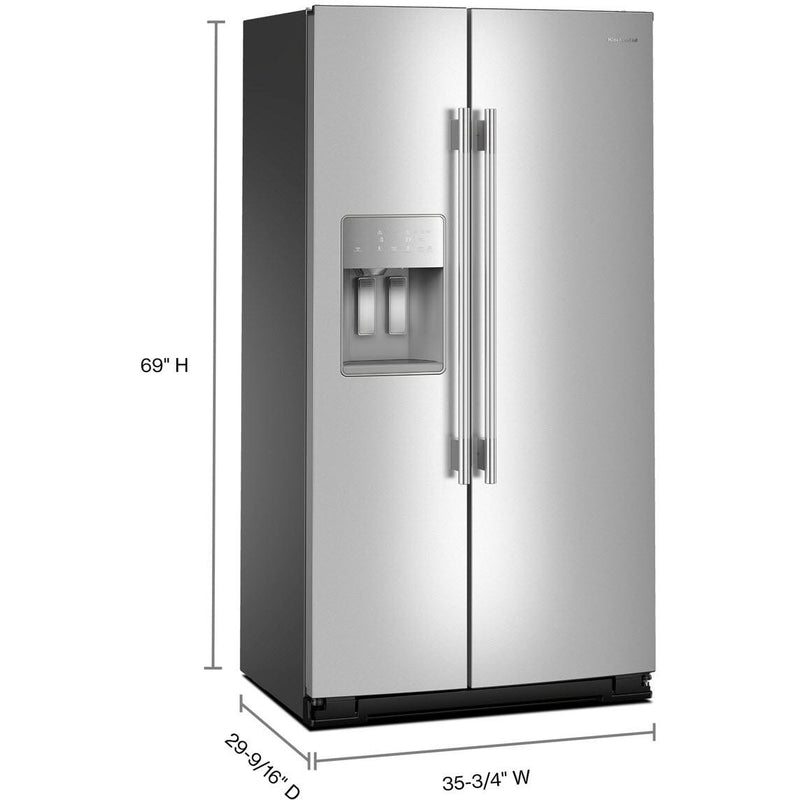 KitchenAid 36-inch, 21 cu. ft. Side-by-Side Refrigerator with Ice and Water Dispenser KRSC536RPS IMAGE 8