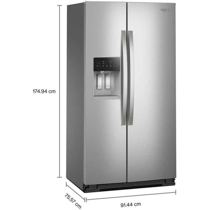 Whirlpool 36-inch, 21 cu. ft. Side-by-Side Refrigerator with Water and Ice Dispenser WRSC5536RZ IMAGE 8