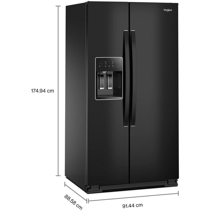 Whirlpool 36-inch, 28 cu. ft. Side-by-Side Refrigerator with Water and Ice Dispenser WRSF5536RB IMAGE 8