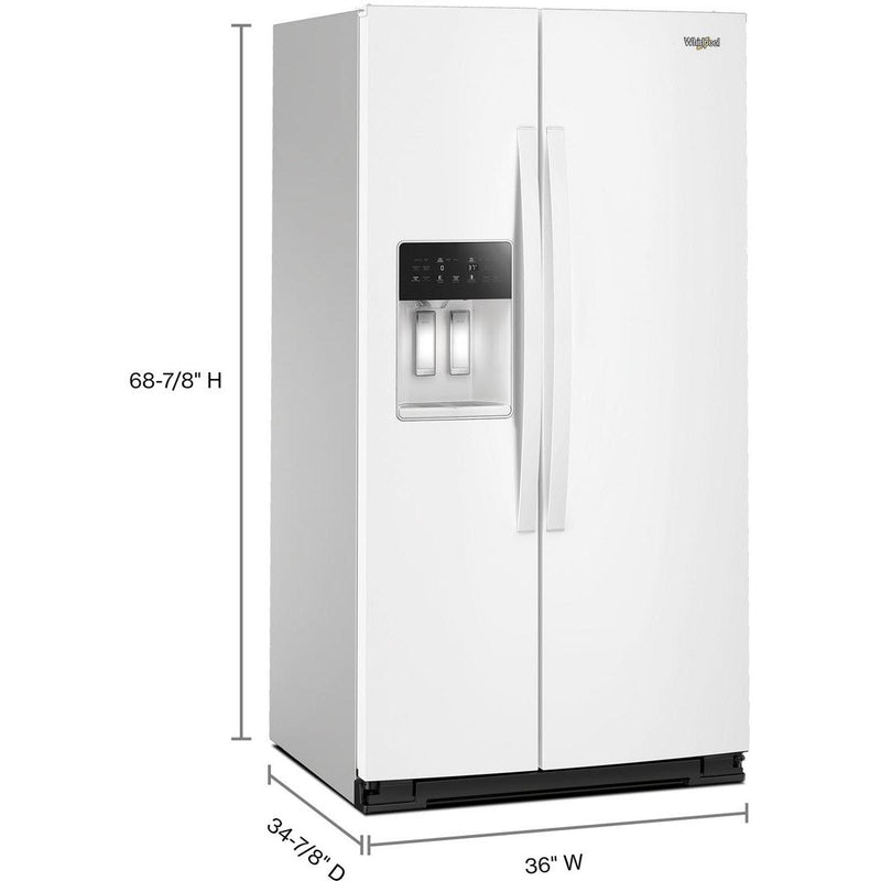 Whirlpool 36-inch, 28 cu. ft. Side-by-Side Refrigerator with Water and Ice Dispenser WRSF5536RW IMAGE 8