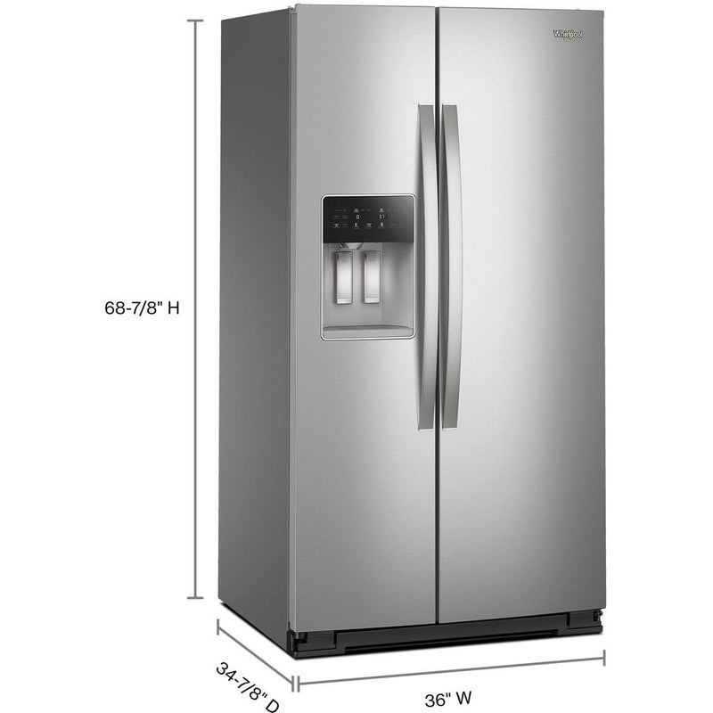 Whirlpool 36-inch, 28 cu. ft. Side-by-Side Refrigerator with Water and Ice Dispenser WRSF5536RZ IMAGE 7